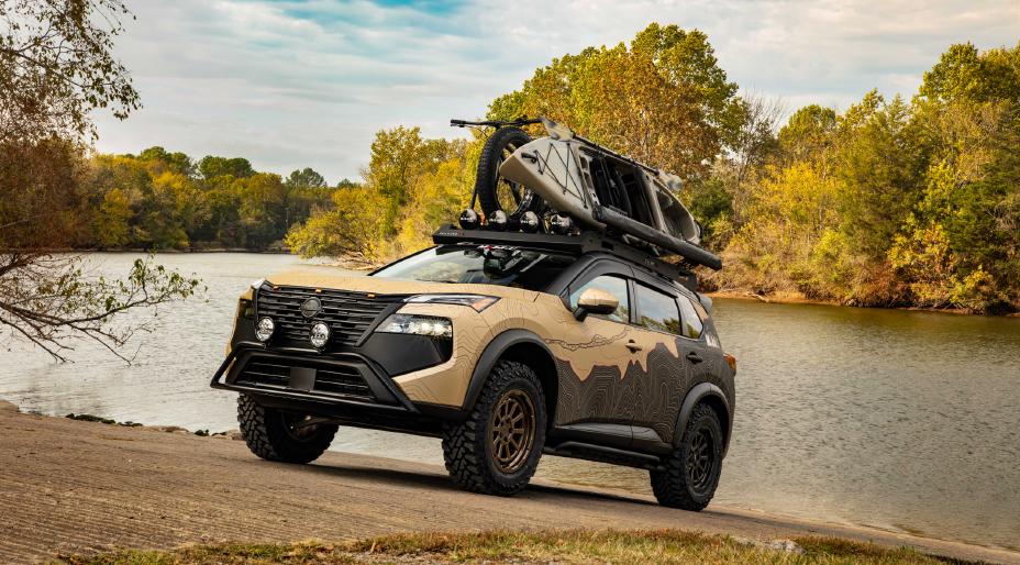 Nissan Project Rugged Rogue parked beside a lake
