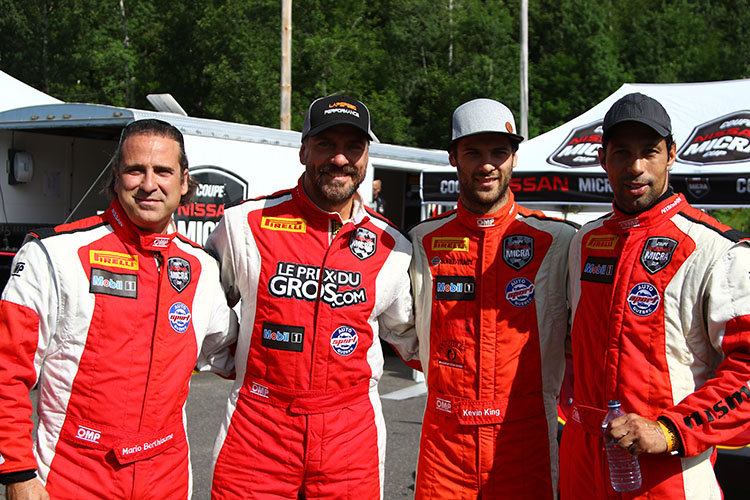 A photo of Mario Berthiaume, André Lapointe, Kevin King and Marc Héroux: