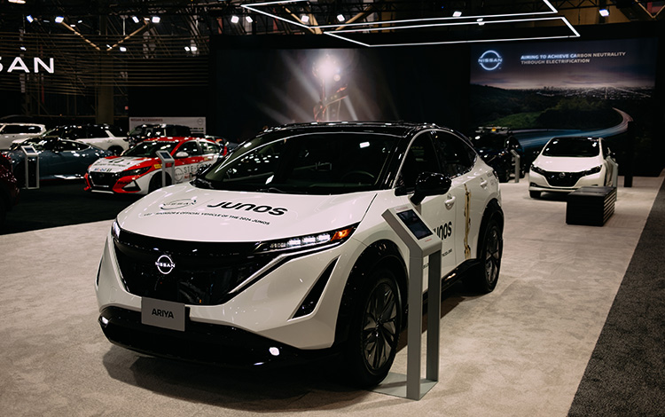 2024 Nissan ARIYA showcased at Toronto's Auto Show with JUNOS branding 